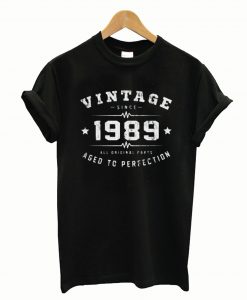 Vintage Since 1989 Birthday 30 Years Old Birthday T-Shirt