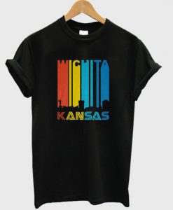 Wichita Kansas California Skyline Vintage T-Shirt