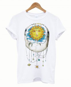 Women Sun Moon Print T-Shirt