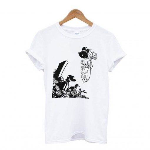 Scrooge McDuck Diving Into Gold T Shirt
