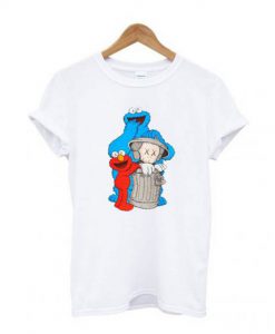 Uniqlo White Kaws X Sesame Street Graphic T-Shirt