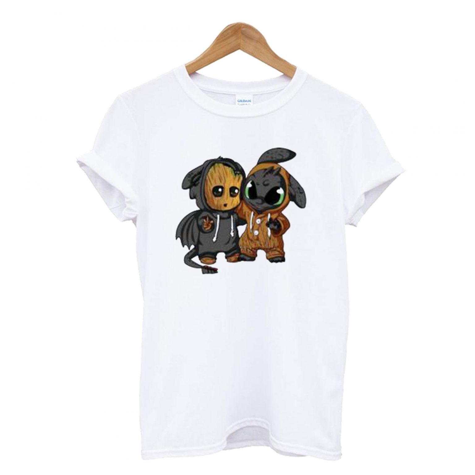 Baby Groot And Toothless T Shirt