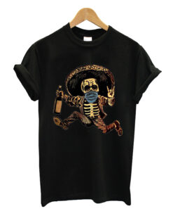 Alcoholic drunk skull mexican T-shrit