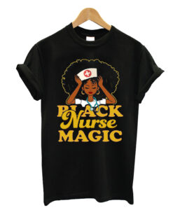 Black nurse magic T-shrit