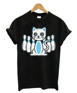 Bowling cats lover ball pin player gift T-shirt