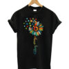 Choose happy colorful daisy weed hippie T-shirt