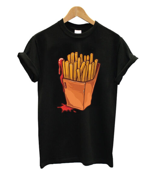 French fries ketchup T-shirt