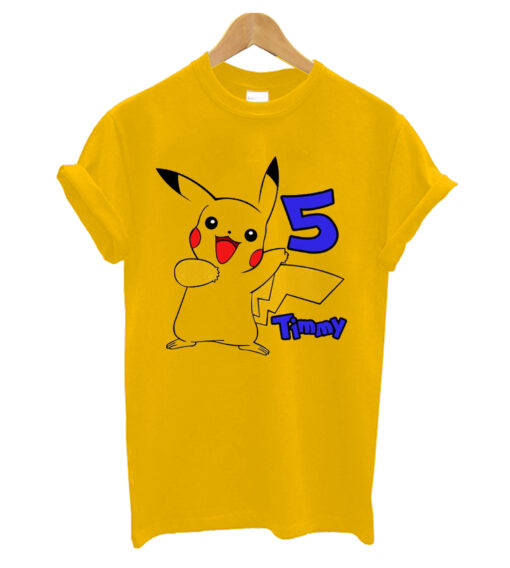 Pikachu personalized birthday T-shirt