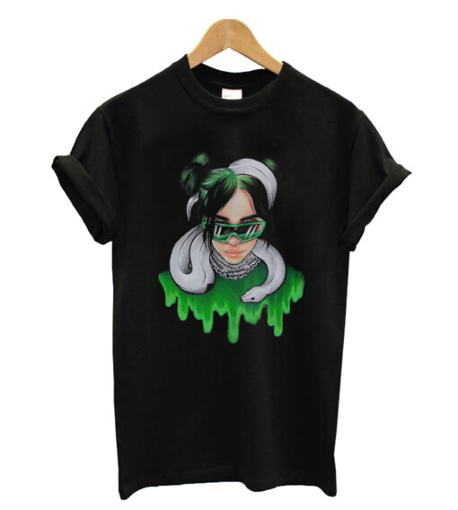 Billie eilish and snake art T-shirt
