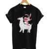 Bunny riding llama happy easter cute animal lover T-shirt