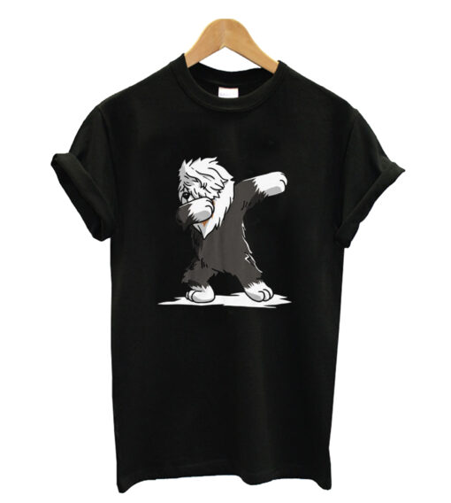 Dabbing old english sheepdog T-shirt