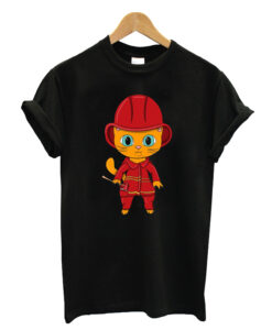 Firefighter cat T-shirt