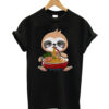 Sloth eating ramen noodle T-shirt