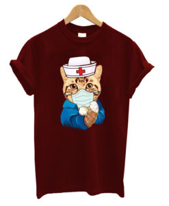 Strong Cat Is Wearing Mask Face Anti Virus T-shirt