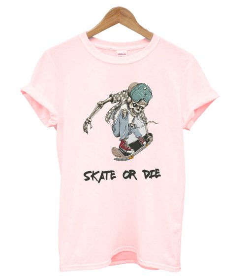 Skate or die Skeleton skater T Shirt