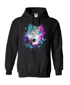 Dramabite Watercolor wolf Hoodie