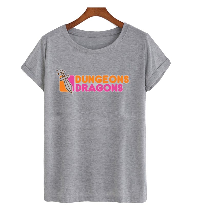 dungeons and dragons dunkin donuts shirt