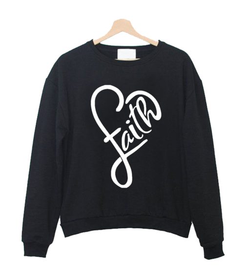 Faith Heart Christian Design Sweatshirt