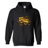 Gold Comedy And Tragedy Theater Masks Hoodie