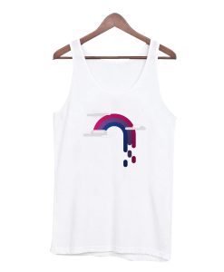 Minimalist Bisexual Drip Rainbow Tank Top