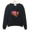 Sebago Lake, Maine Sunset lake Map Crewneck Sweatshirt