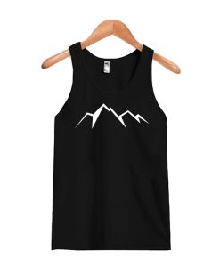 Snowboard Mountain Silhouette Tank Top