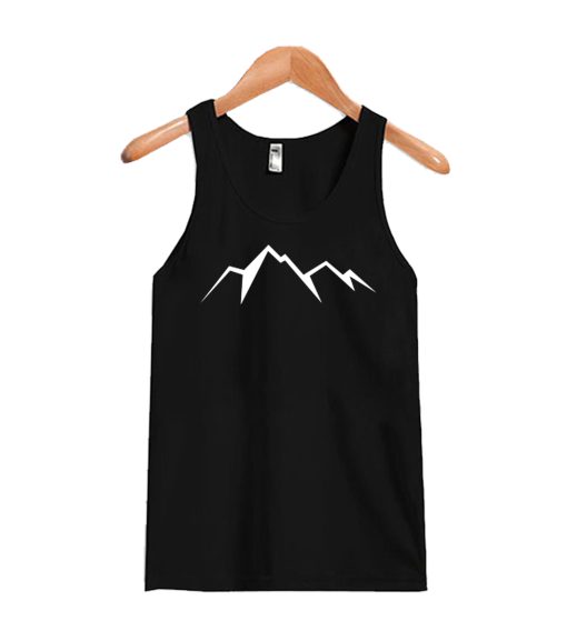 Snowboard Mountain Silhouette Tank Top