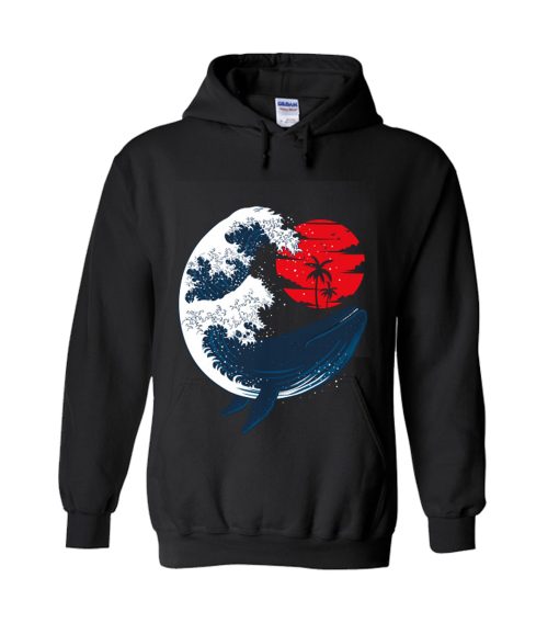 The whale wave Hoodie