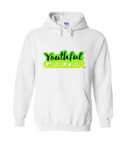 Youthful Geezer Brand Logo Bright GreenYellow Hoodie