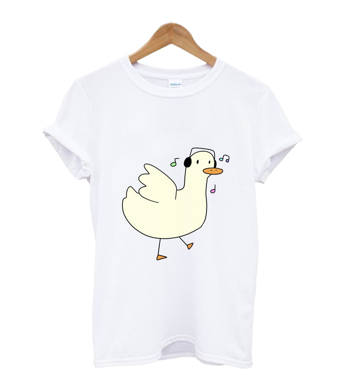 Dancing Headphones Duck T-Shirt - Superteeshops