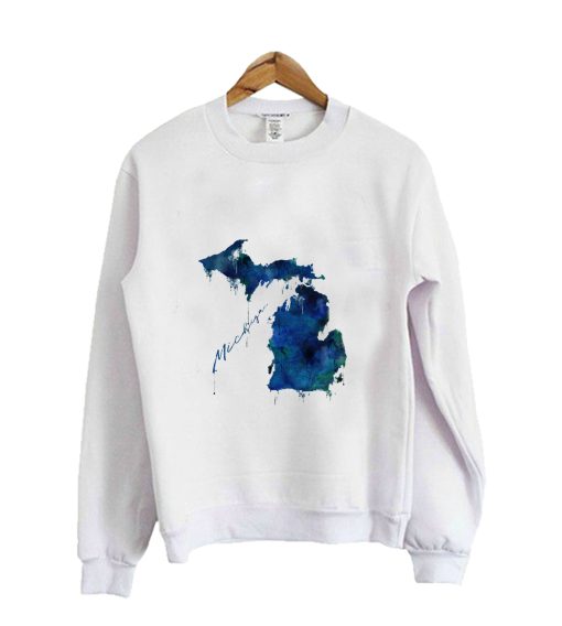 Michigan - Wet Paint Crewneck Sweatshirt