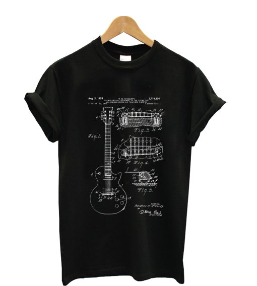 Patent 1955 Gibson Les Paul Guitar Long Sleeve T-Shirt