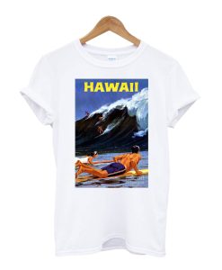 Hawaii Vintage Travel Poster Restored T Shirt