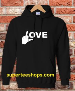 Love Middle Finger Logo Hoodie