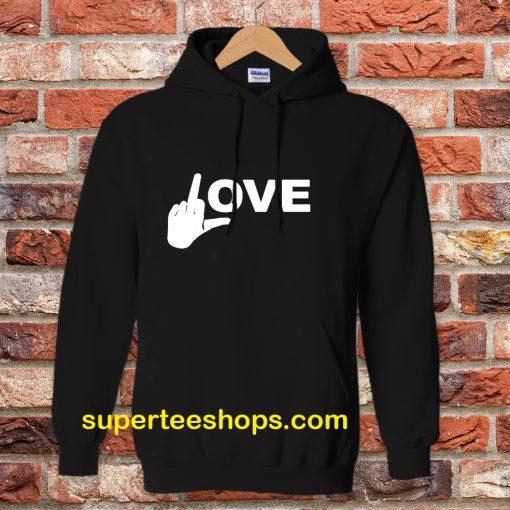 Love Middle Finger Logo Hoodie