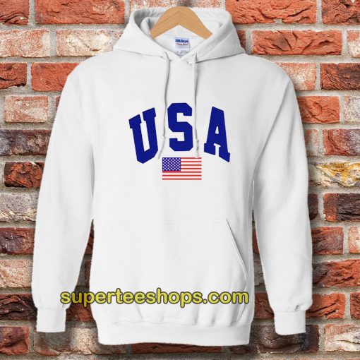 USA White Hoodie