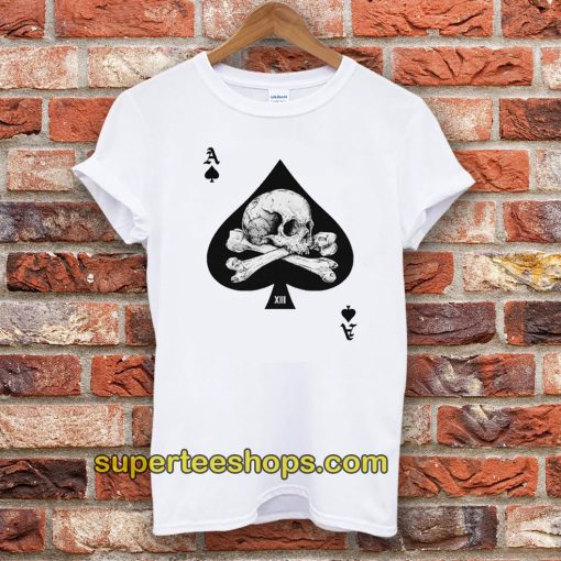 Ace of Spades Skull Poker Tee