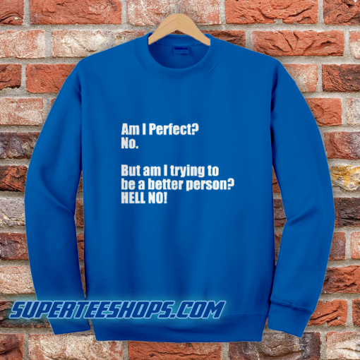 Am I Perfect Sweatshirt