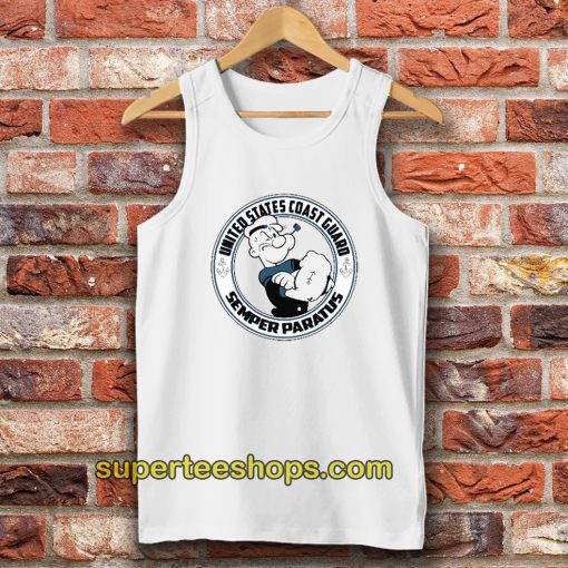 Popeye United States Coast Guard Semper Paratus Tank Top