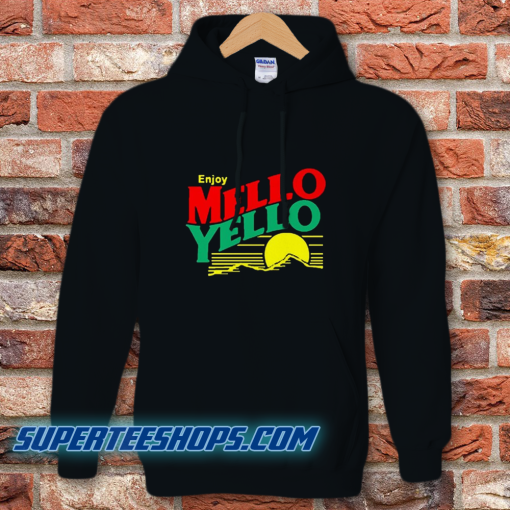 80's Retro Enjoy Mellow Yellow Drink Hoodie