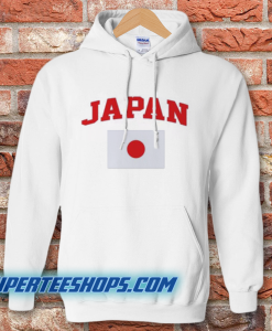 White Japan Flag Hoodie