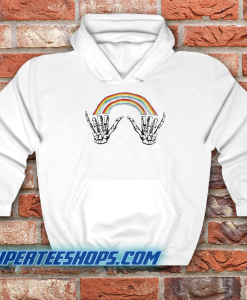 Louis Tomlinson Rainbow Skeleton Hands Hoodie