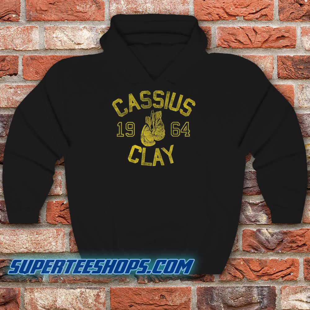 Muhammad Ali Cassius Clay Black Heather Hoodie 7360