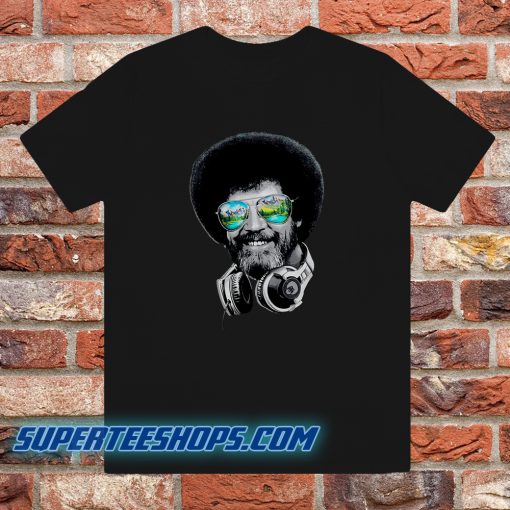 Bob Ross Artist Headphones Joy Of Painting t shirt