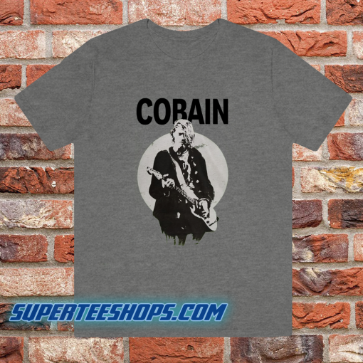 Kurt cobain standing guitar photo t-shirt