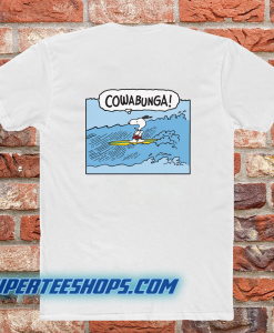 Snoopy Lets Surf Cowabunga t-shirt (Back )