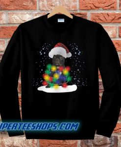 Bulldog Led Christmas Lights Sweatshirt