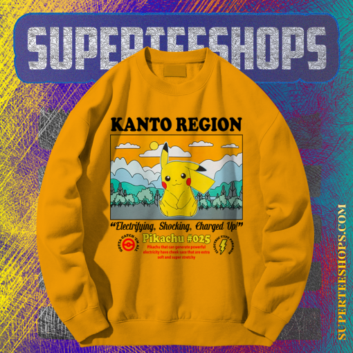 Pokemon Kanto Region Pikachu sweatshirt TPKJ1