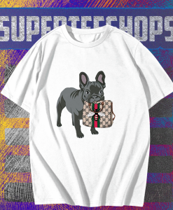 French Bulldog Biting Bag T-Shirt TPKJ1