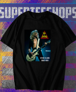 Steve Clark Def Leppard Guitarist Legend Mens Black T Shirt TPKJ1